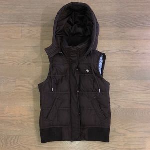 Brown Down Puffer Vest